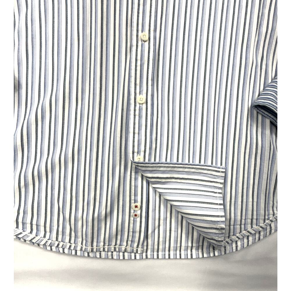 LEVI'S Multi Striped men's Floral Graphic Long Sleeve Cotton Shirt Sz L - Picture 10 of 13